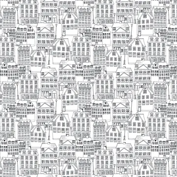 Gamlastan stof - Sort-hvid - Arvidssons Textil