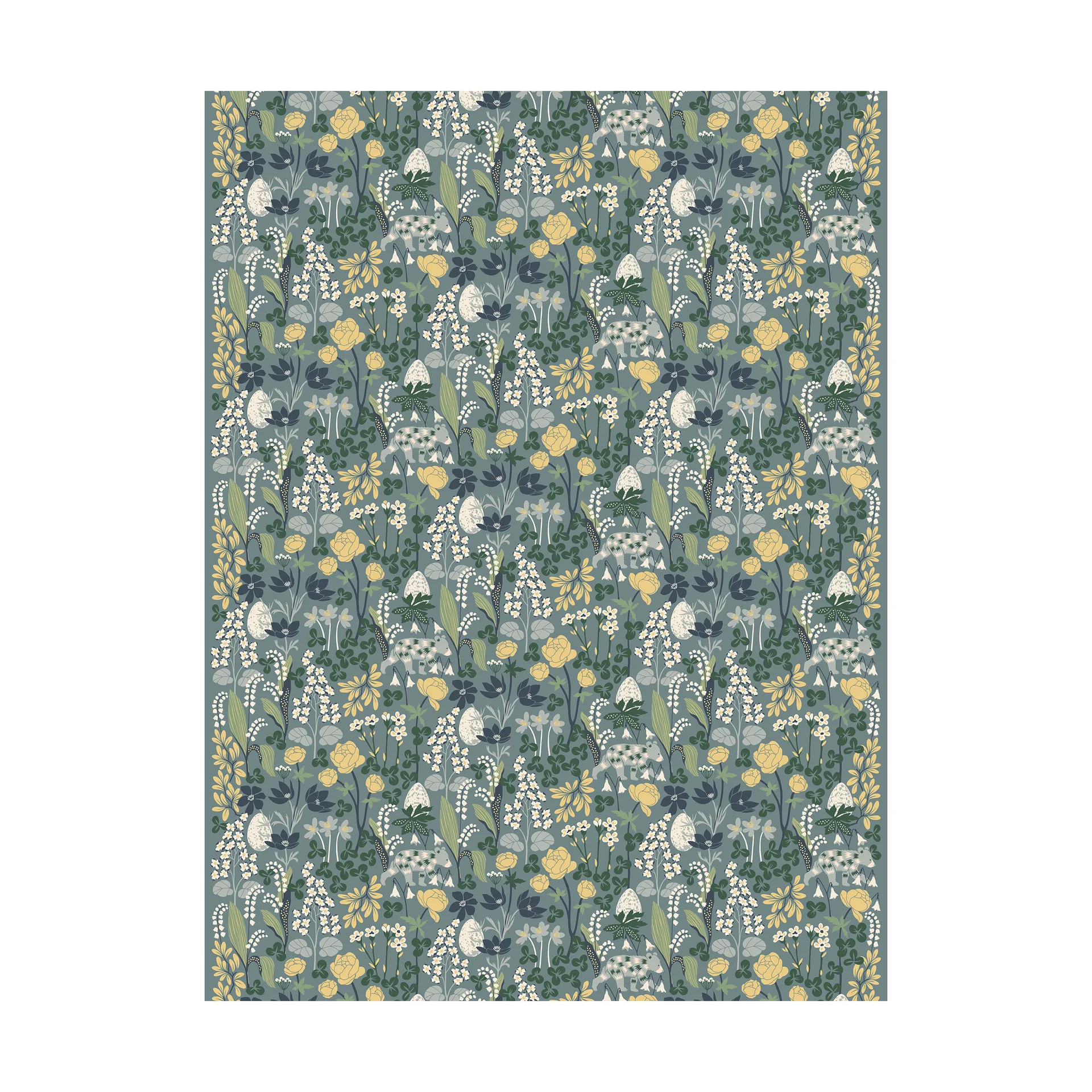 "Här sover ingen björn" voksdug, Turkis Arvidssons Textil