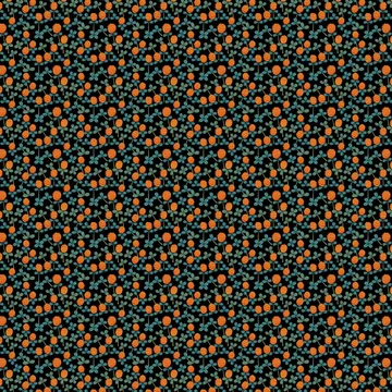 Klöveräng voksdug - Orange/Sort - Arvidssons Textil