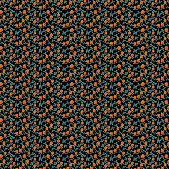 Klöveräng voksdug - Orange/Sort - Arvidssons Textil