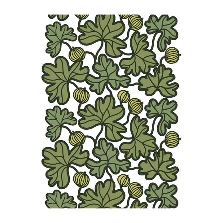 Krusbär voksdug - Grøn - Arvidssons Textil
