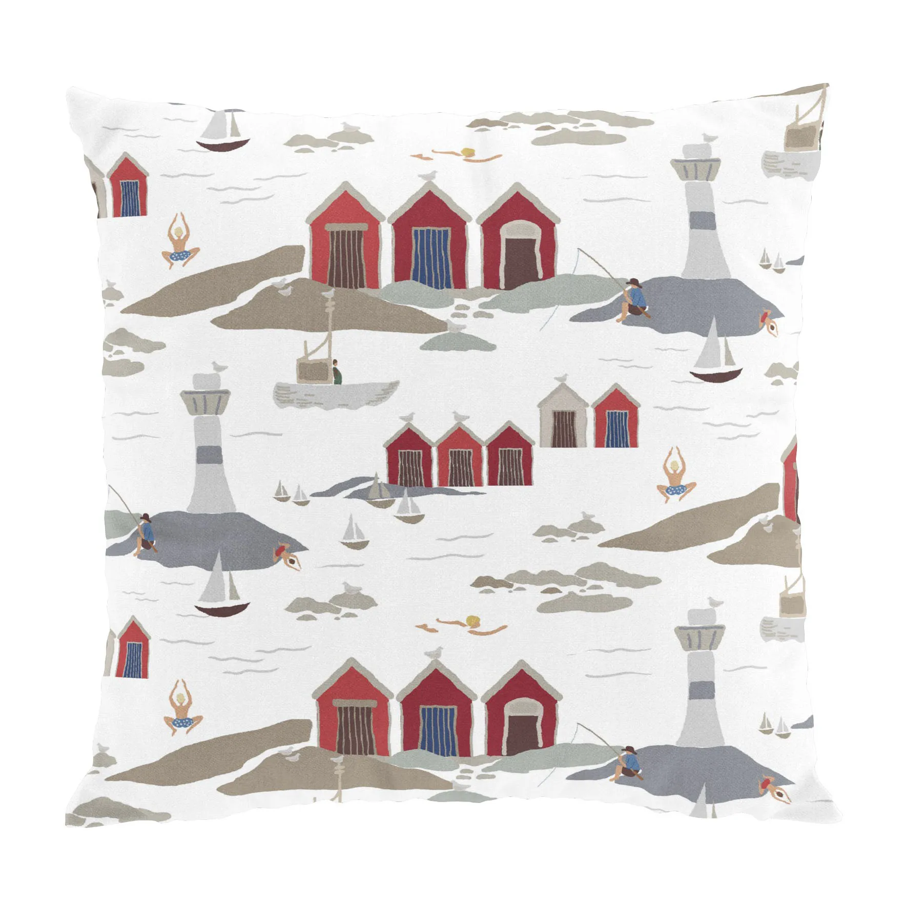 Kust pudebetræk 47x47 cm, Hvid Arvidssons Textil