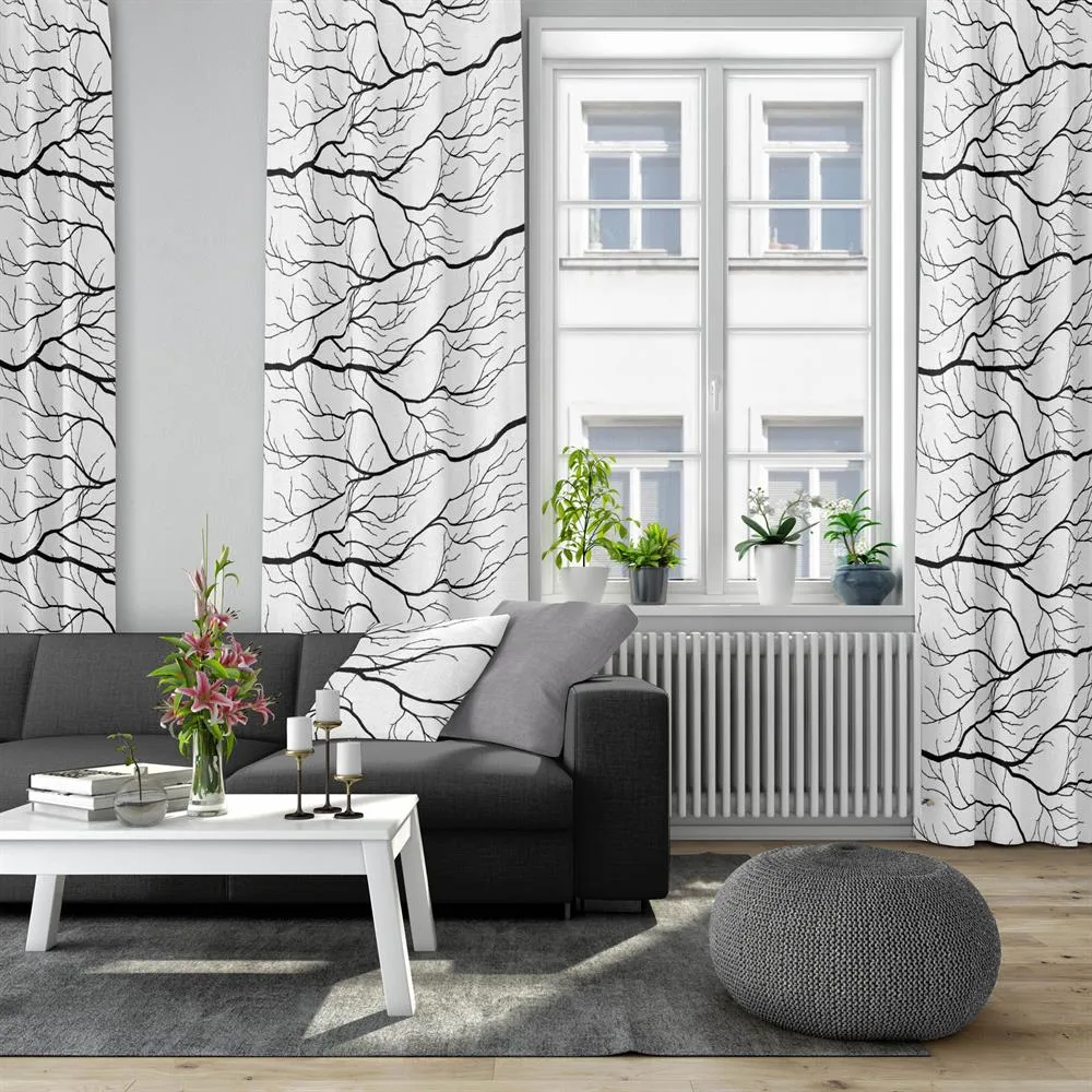 Kvisten tekstil, sort-hvid Arvidssons Textil