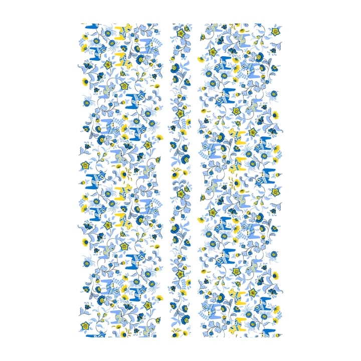 Leksand Bård voksdug - Blå/Gul - Arvidssons Textil
