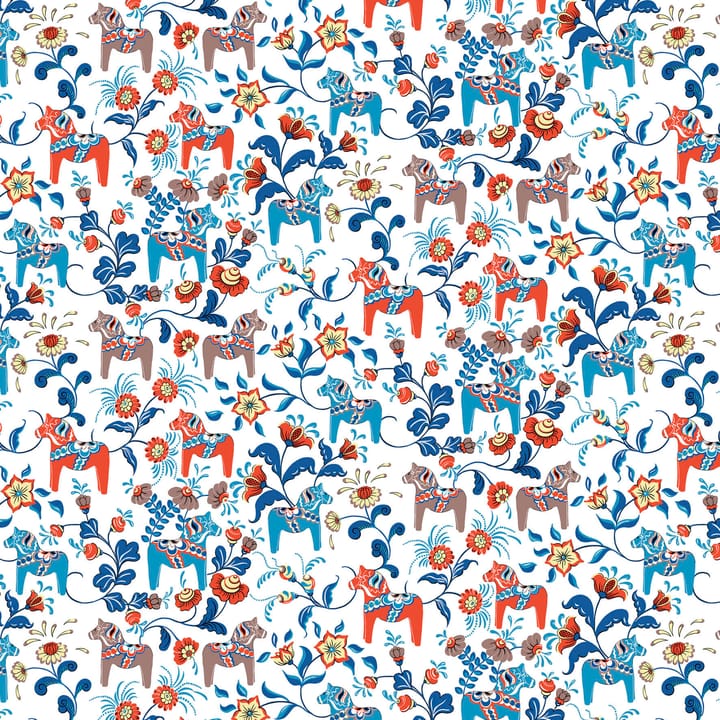 Leksand voksdug - Blå/Orange - Arvidssons Textil