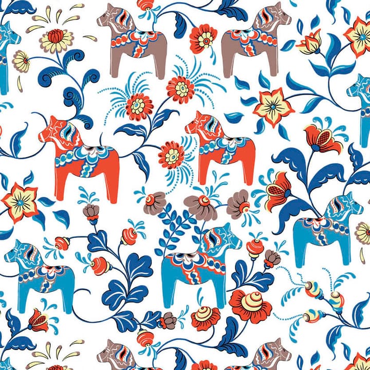 Leksand voksdug, Blå/Orange Arvidssons Textil
