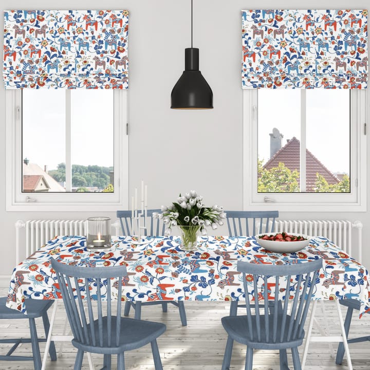 Leksand voksdug, Blå/Orange Arvidssons Textil
