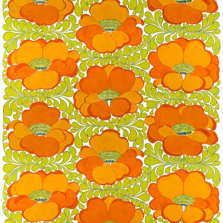Love stof - Grøn/Orange - Arvidssons Textil