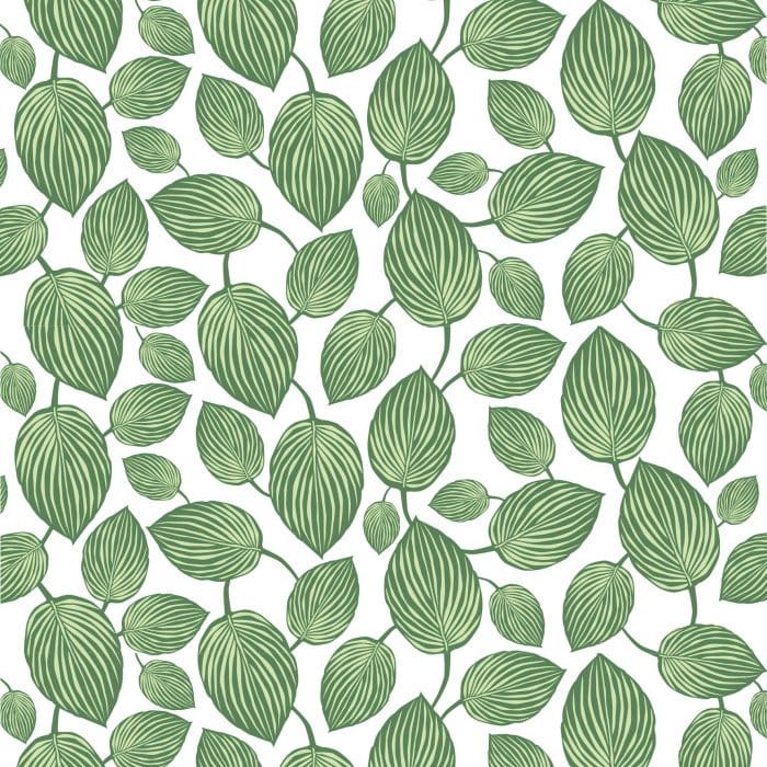 Lyckans blad tekstil - grøn - Arvidssons Textil