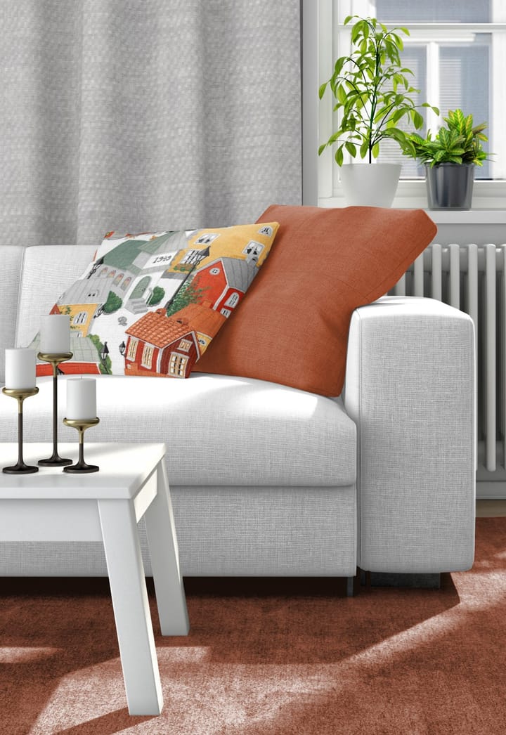 Lyckeby blommar pudebetræk, Rød/Orange Arvidssons Textil