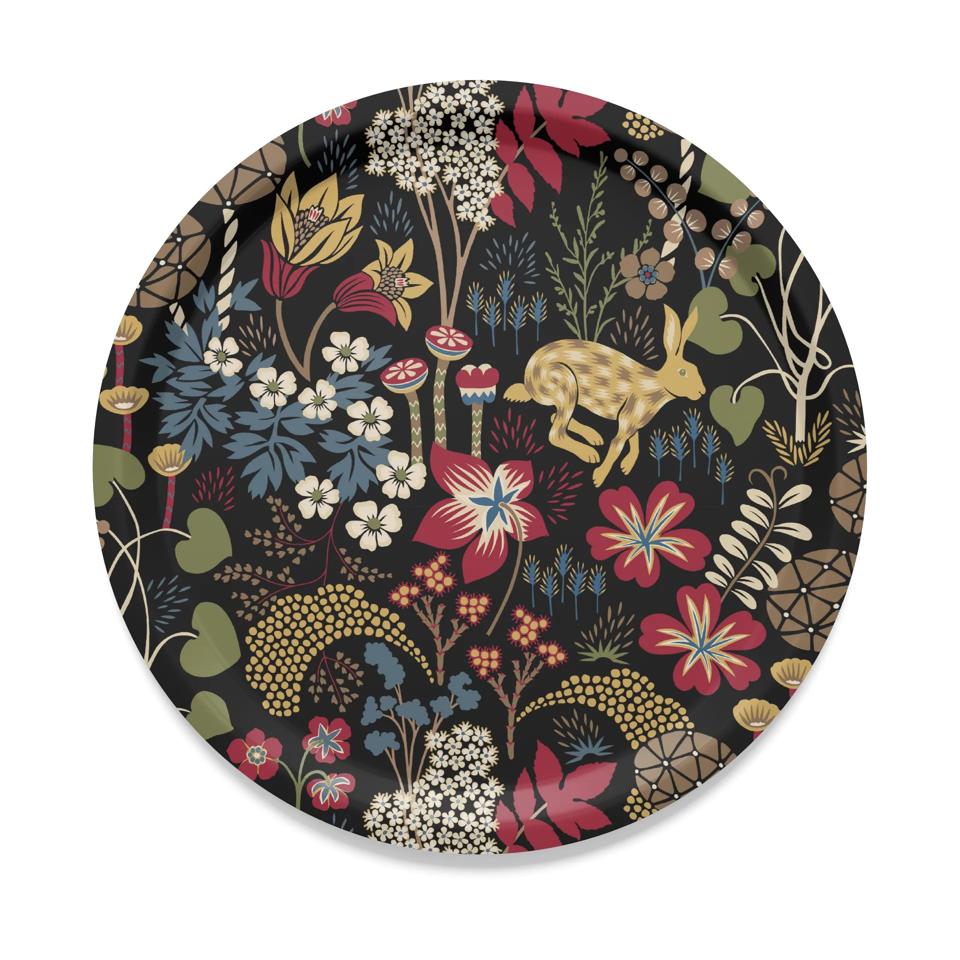 Lyckeflykt bakke Ø31 cm, Rød/Brun Arvidssons Textil