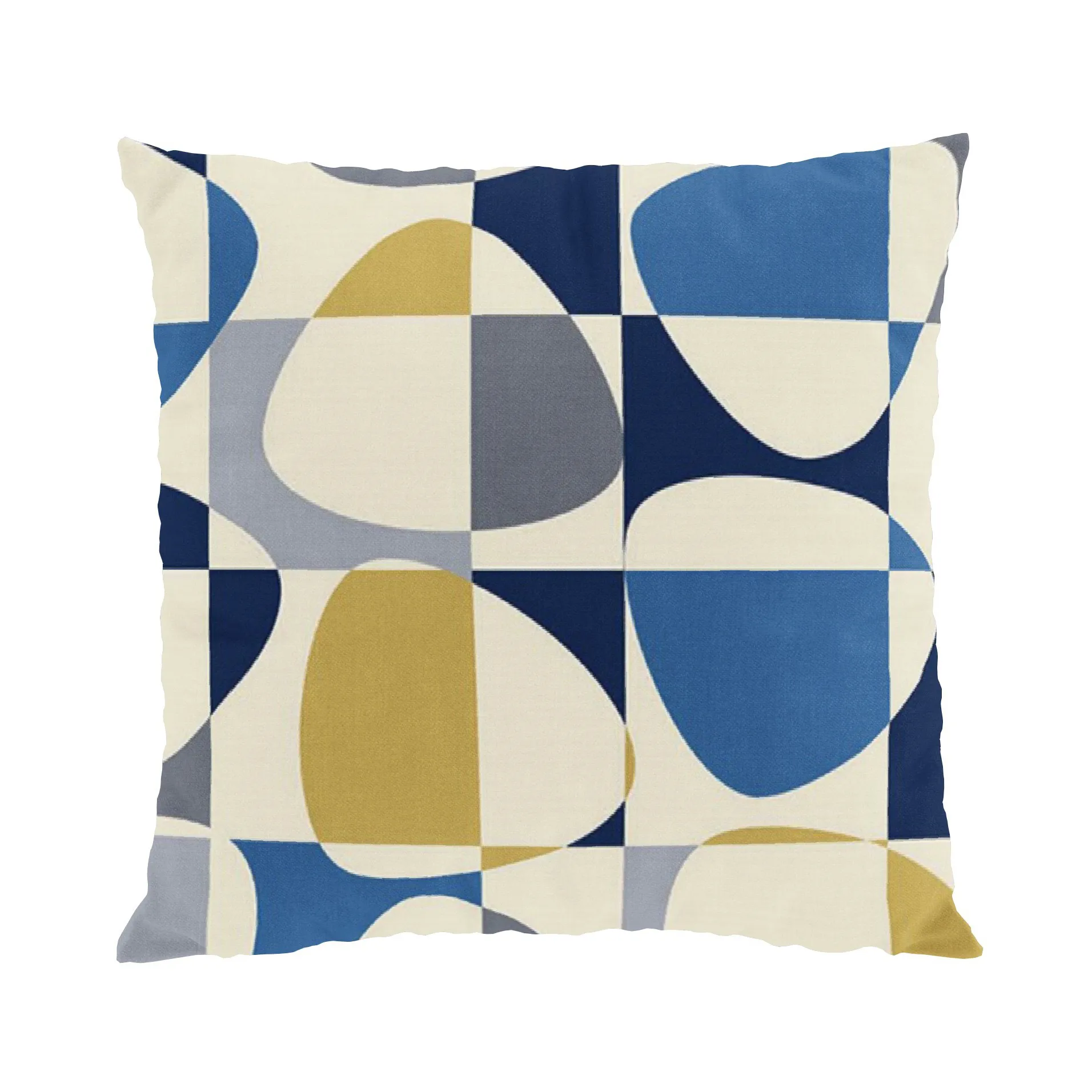 Mosaik pudebetræk 47x47 cm, Blå Arvidssons Textil