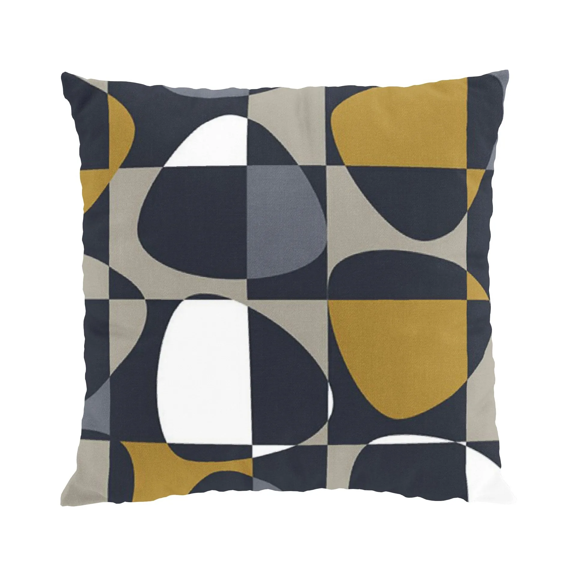 Mosaik pudebetræk 47x47 cm, Mørkegrå Arvidssons Textil