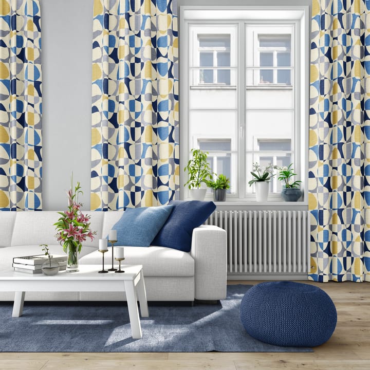 Mosaik stof, Blå Arvidssons Textil