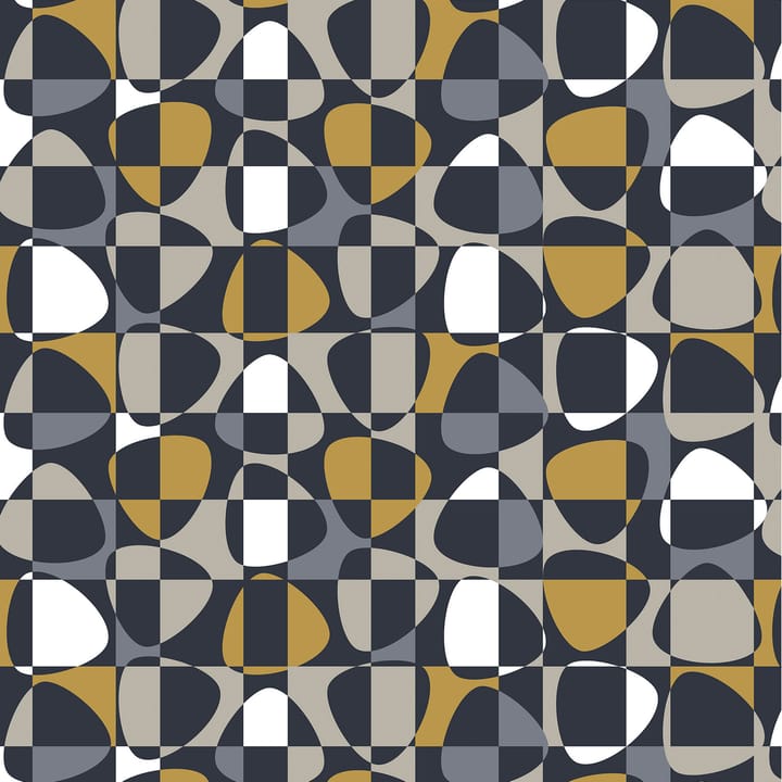 Mosaik stof - Mørkegrå - Arvidssons Textil