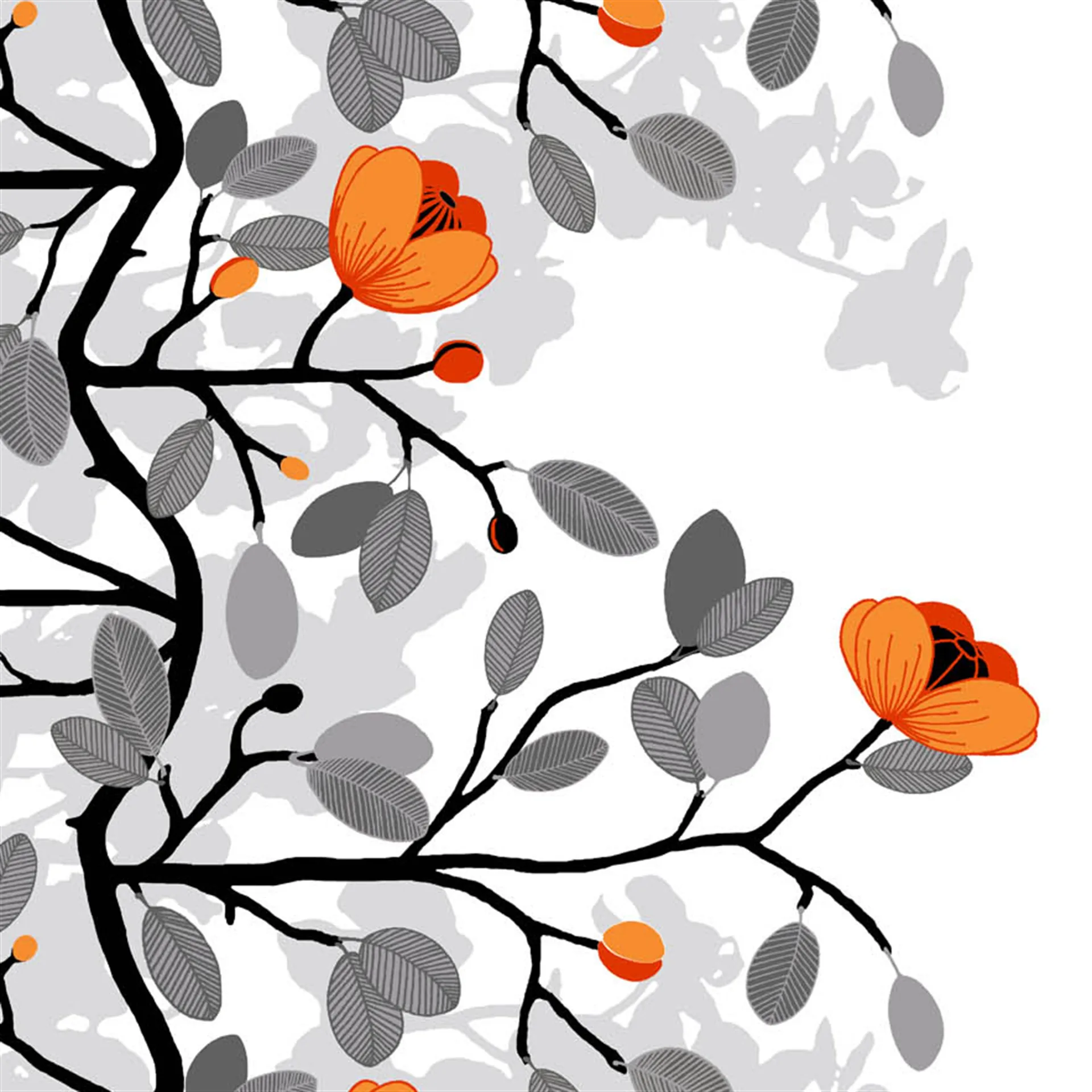 Ofelia tekstil, orange Arvidssons Textil