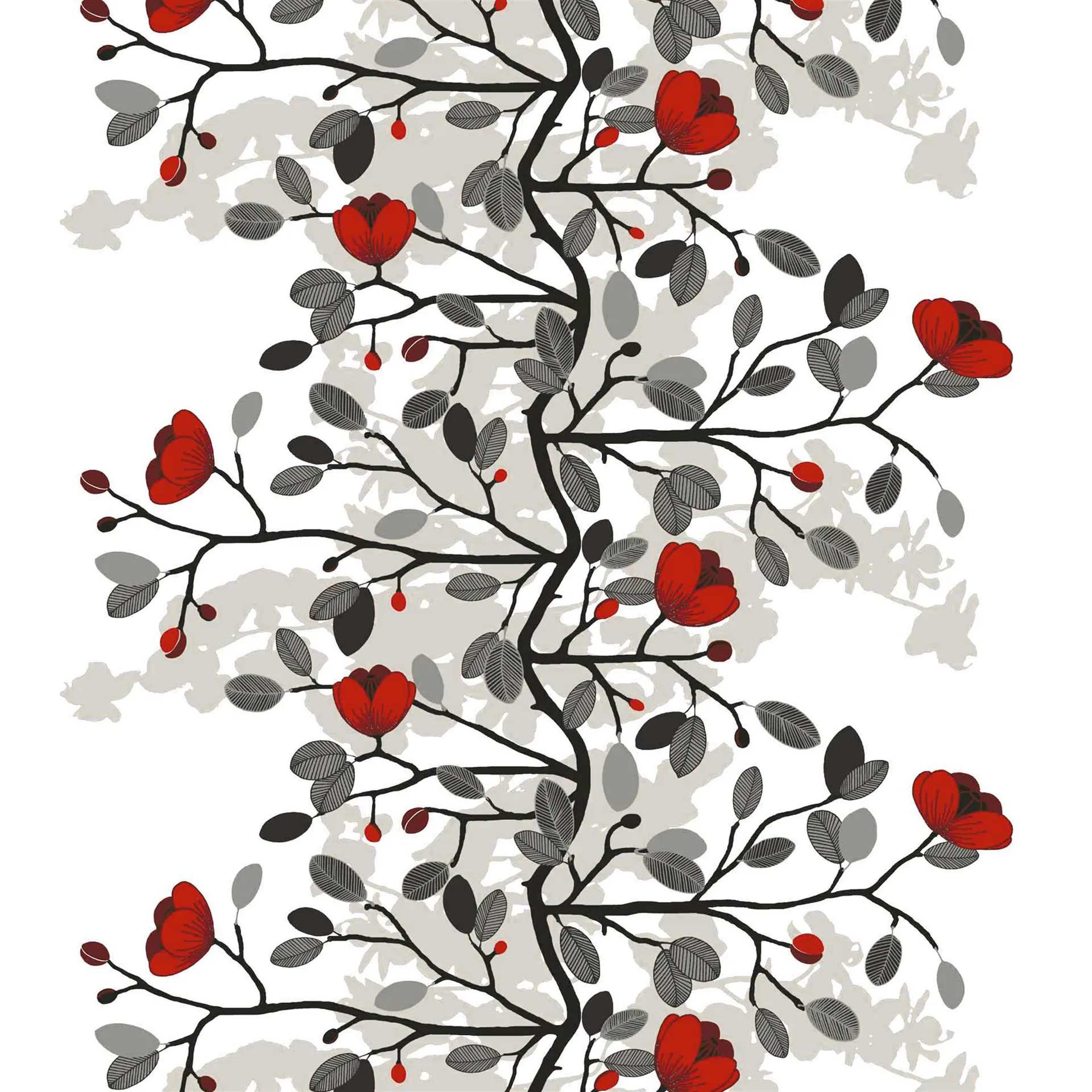 Ofelia tekstil, rød-brun Arvidssons Textil