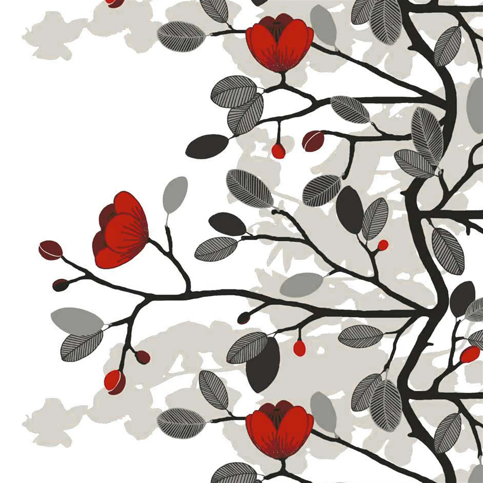 Ofelia tekstil, rød-brun Arvidssons Textil