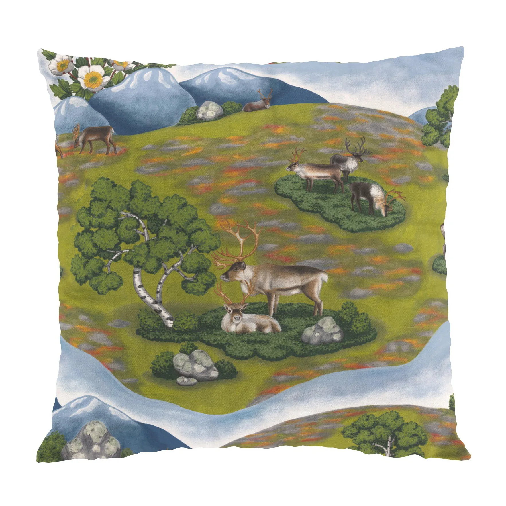 Renvandring pudebetræk 47x47 cm, Grøn Arvidssons Textil