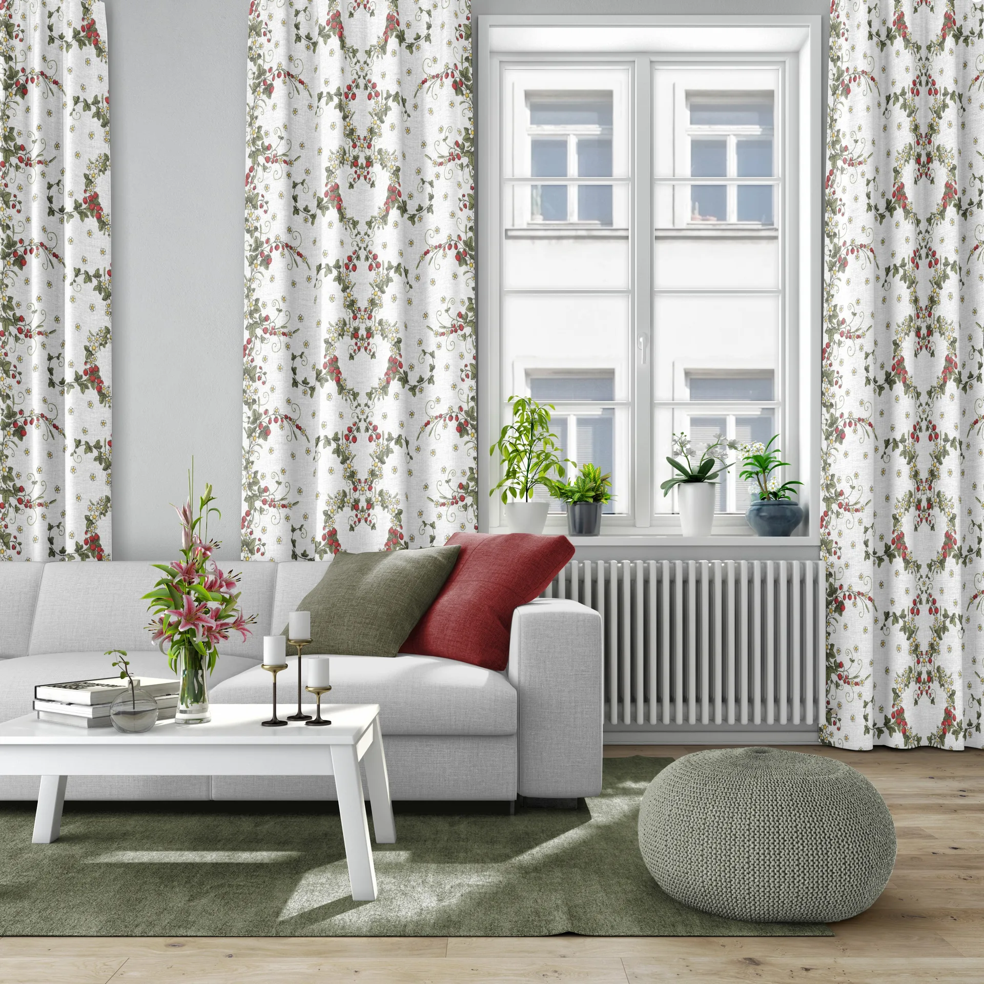 Smultronstället stof, Offwhite Arvidssons Textil