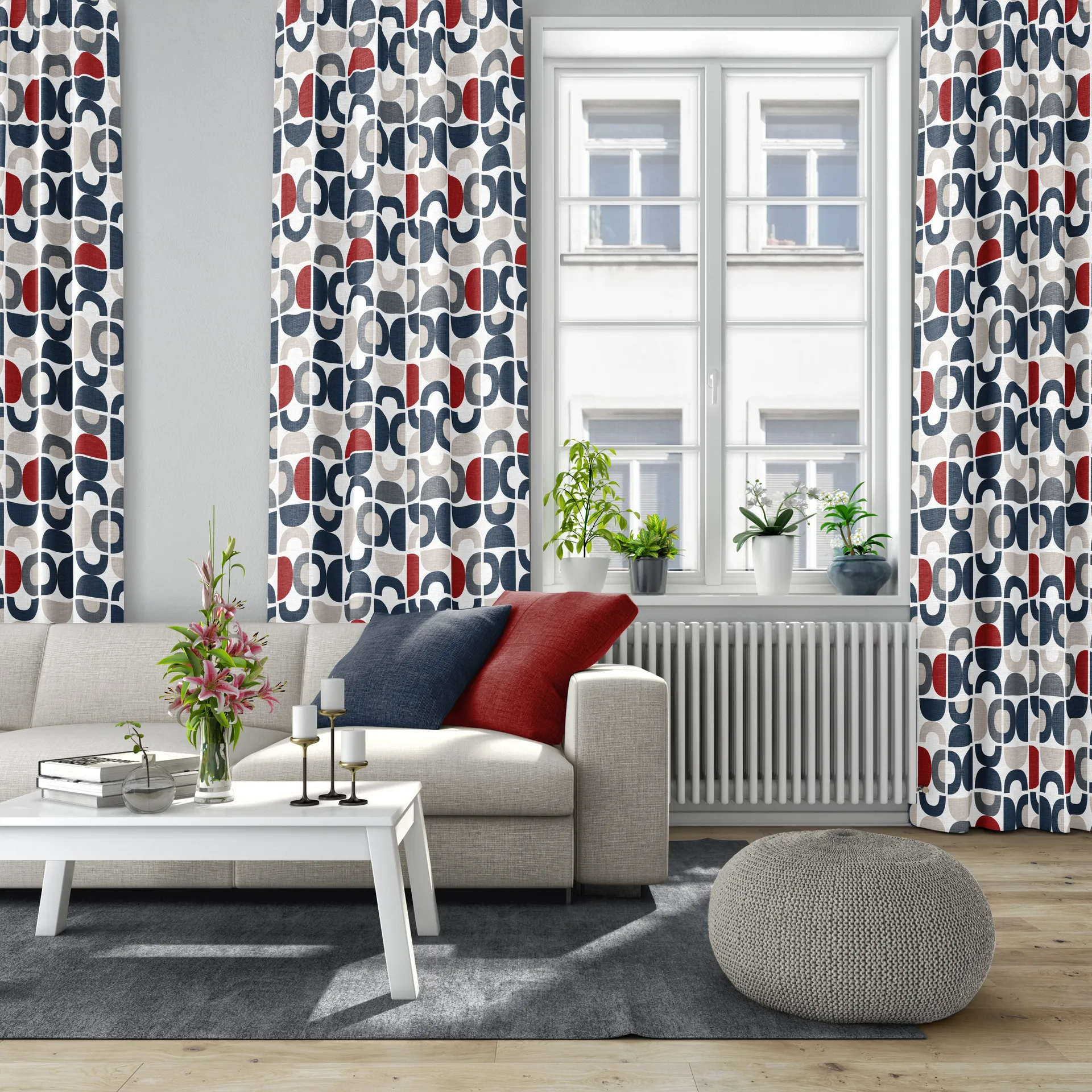 Spiraldans stof, Blå Arvidssons Textil