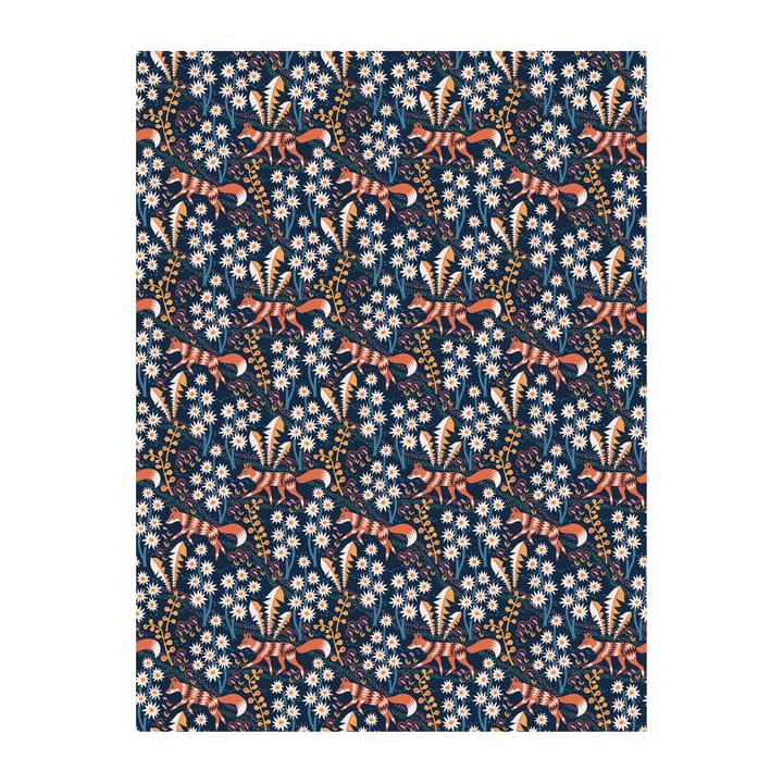 Stjärnspeja stof - Mørkeblå - Arvidssons Textil