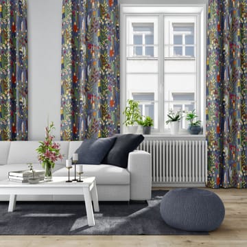Trädgård stof - Blå - Arvidssons Textil
