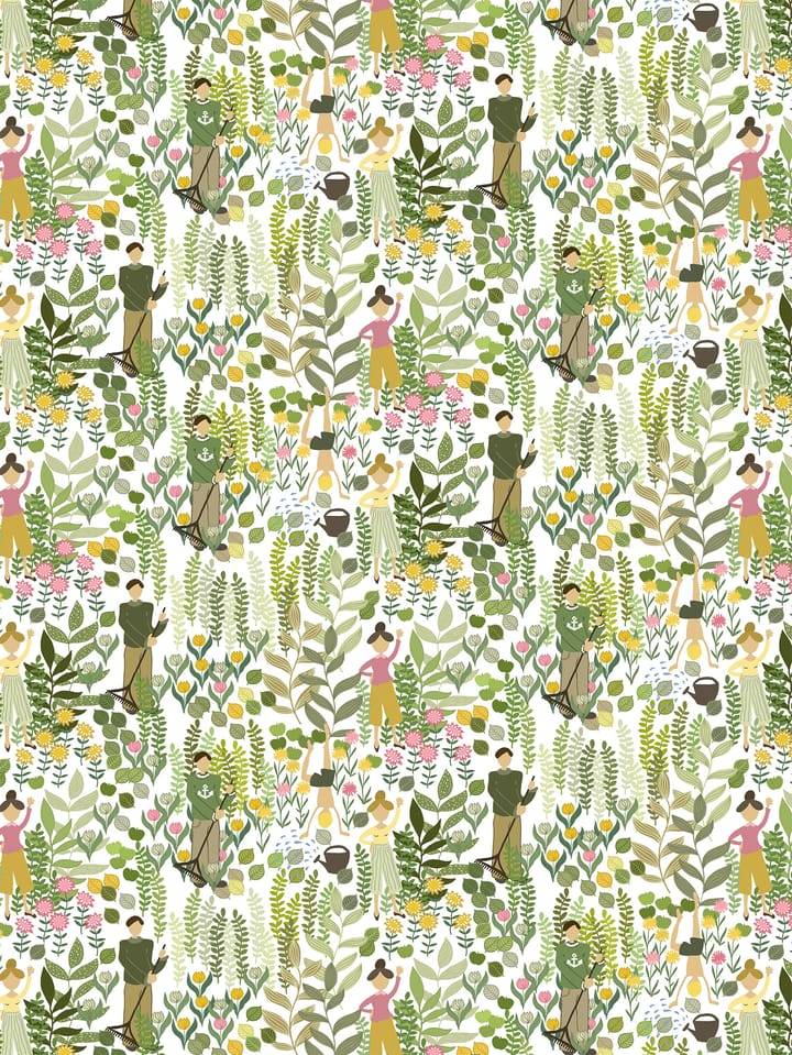 Trädgård stof - Grøn - Arvidssons Textil