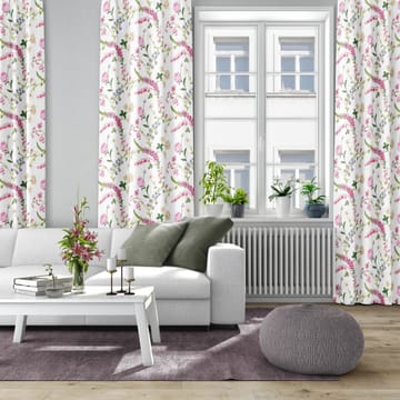 Trädgårdsblom stof - Lyserød - Arvidssons Textil