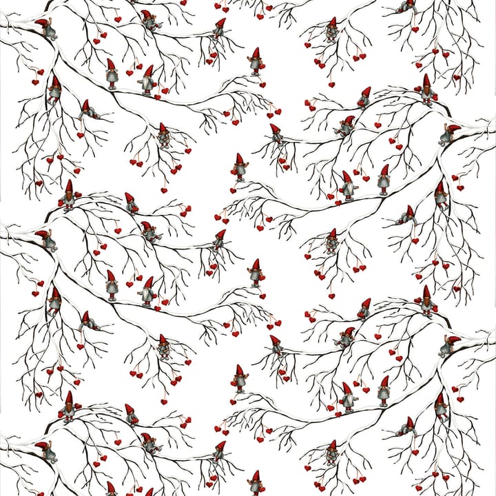 Vinterlek stof - Hvid - Arvidssons Textil