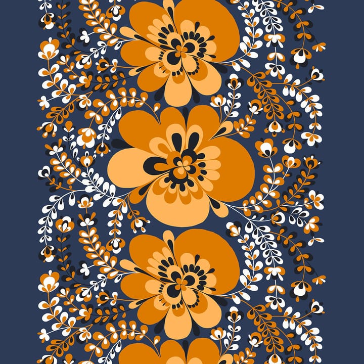 Viveka voksdug - Orange/Blå - Arvidssons Textil