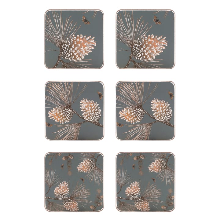 Pine Cone glasbrikker 6-pak - Moss grey - Åry Home