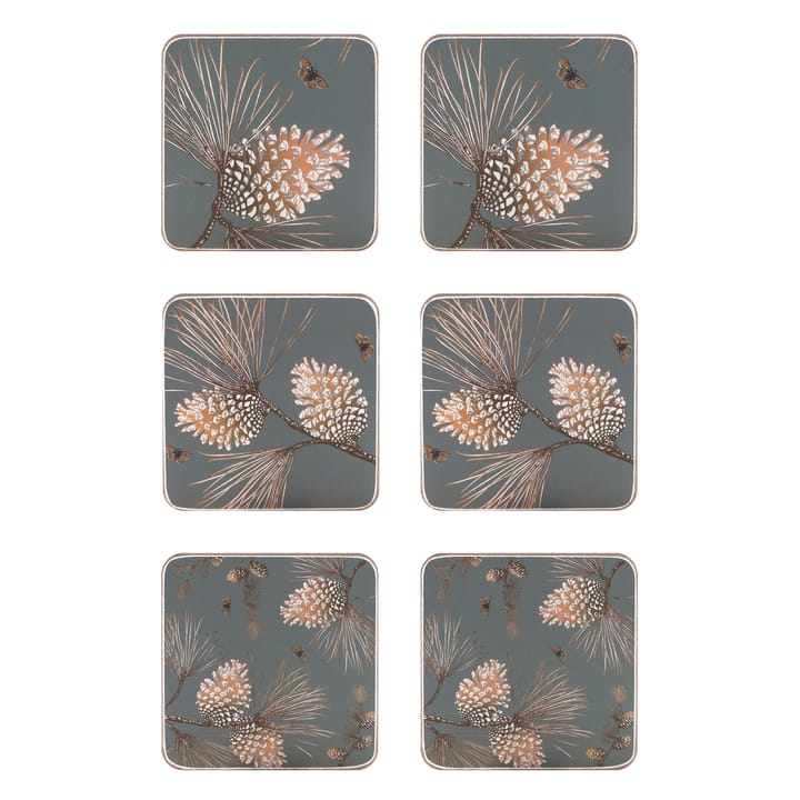 Pine Cone glasbrikker 6-pak - Moss grey - Åry Home