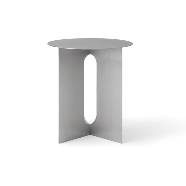 Androgyne sidebord Ø40cm - Brushed steel - Audo Copenhagen