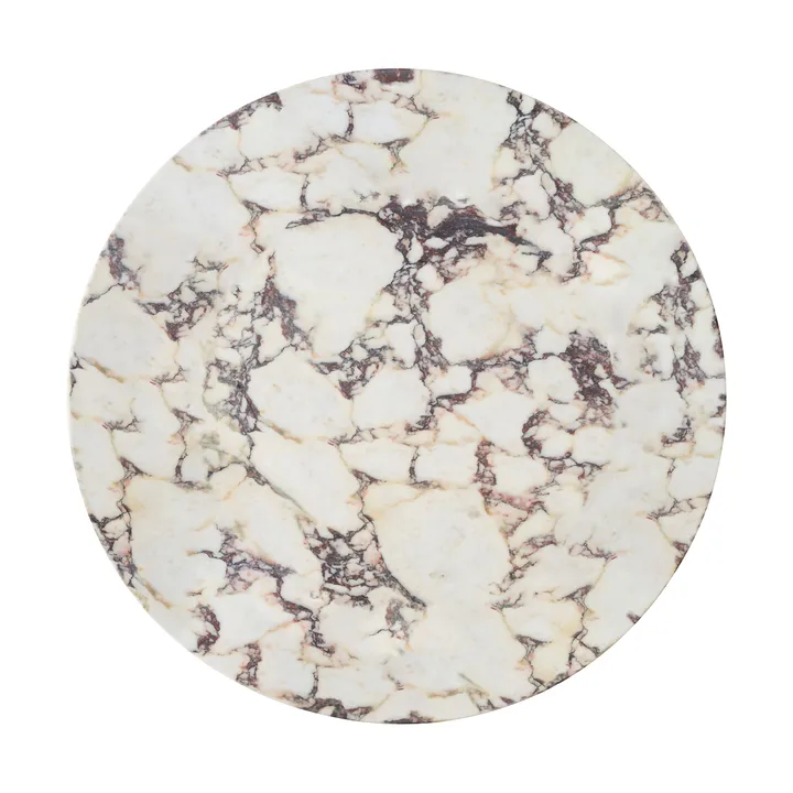 Androgyne sidebord bordplade - Calacatta Viola, Ø65 cm - Audo Copenhagen