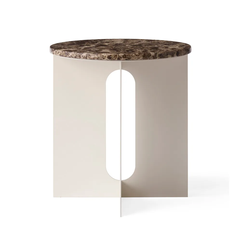 Androgyne sidebord bordplade, Emparador, Ø42 cm Audo Copenhagen