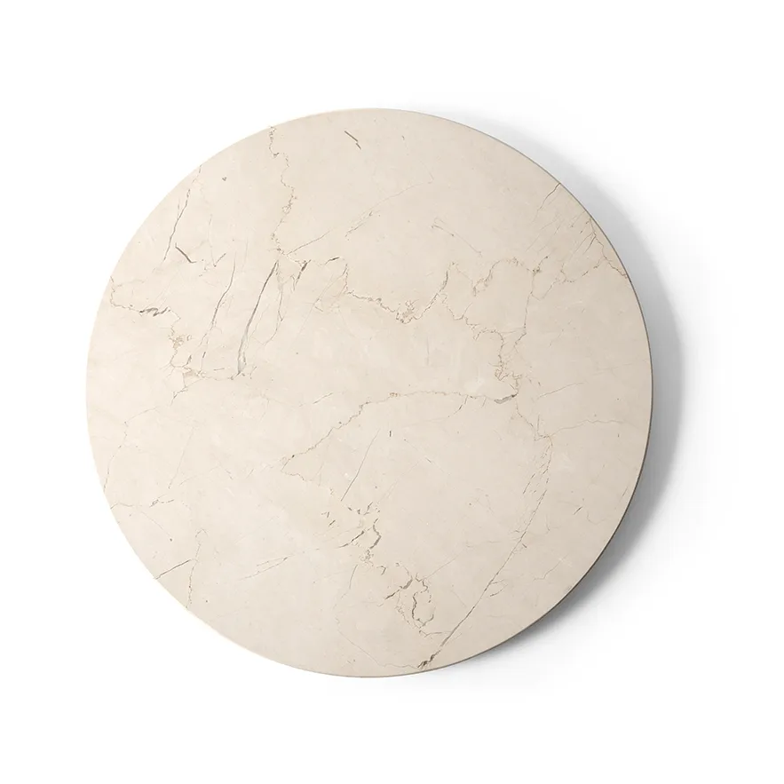 Androgyne sidebord, Calacatta Viola marmor-ivory stål, Ø42 cm Audo Copenhagen