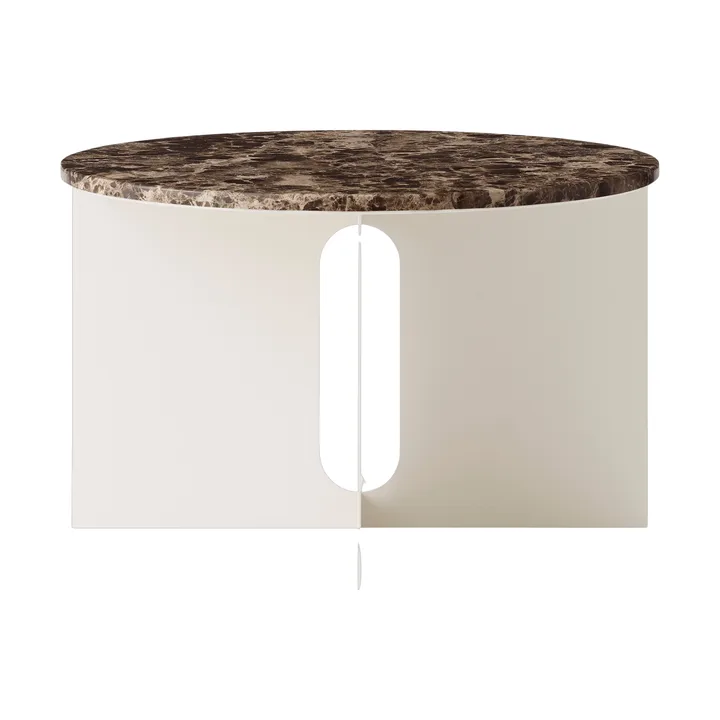Androgyne sidebord - Emperador marmor-ivory stål, Ø65 cm - Audo Copenhagen