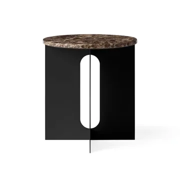 Androgyne sidebord - Emperador marmor-sort stål, Ø42 cm - Audo Copenhagen