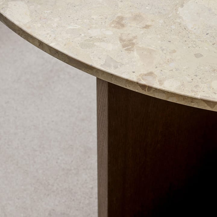 Androgyne spisebord - sand stone, bejdset egetræsstel - Audo Copenhagen