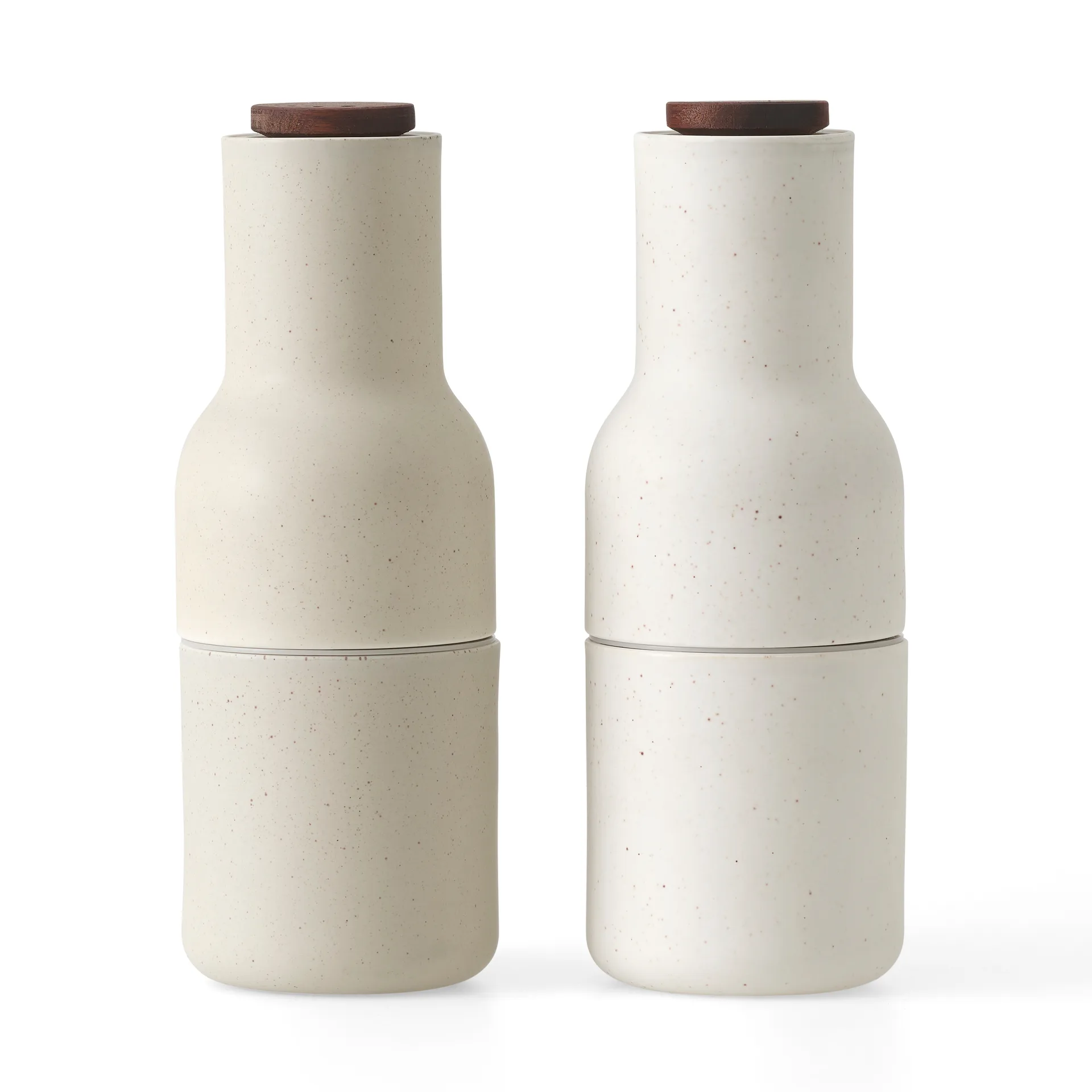 Bottle Grinder krydderikværn keramik 2-pak, Sand (valnøddelåg) Audo Copenhagen