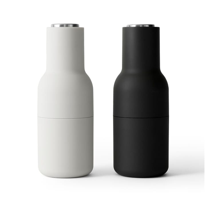 Bottle kværn sæt med 2 stk - Ash-carbon (låg i stål)  - Audo Copenhagen