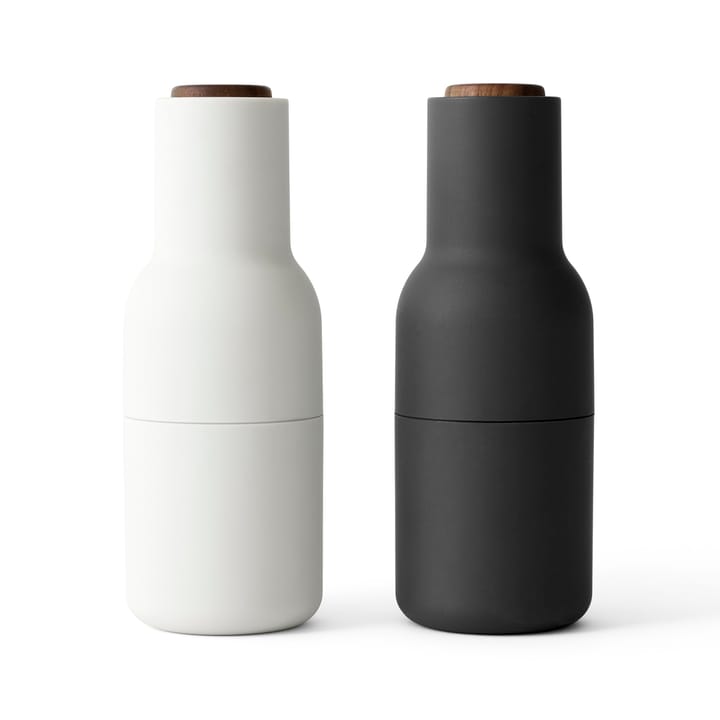 Bottle kværn sæt med 2 stk - Ash-carbon (låg i valnød) - Audo Copenhagen