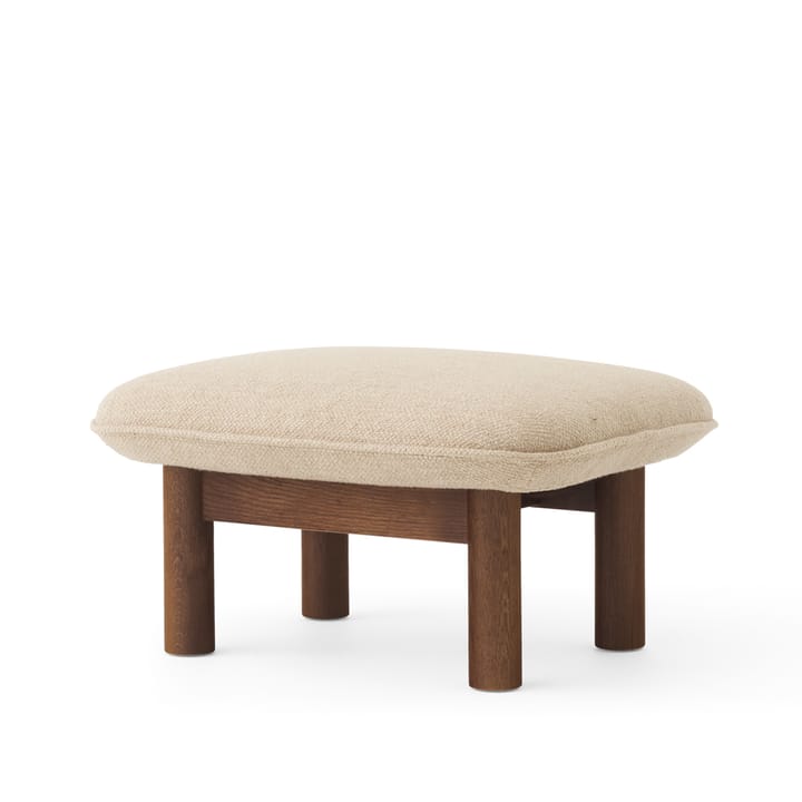 Brasilia fodskammel - Bouclé 02 beige/mørkbejdset eg - Audo Copenhagen