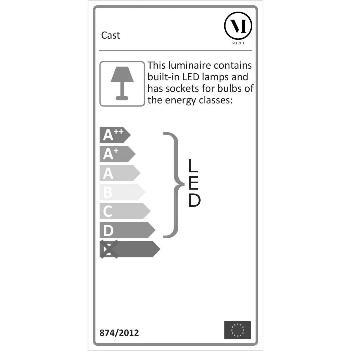 Cast shape 3 pendel, Sort Audo Copenhagen