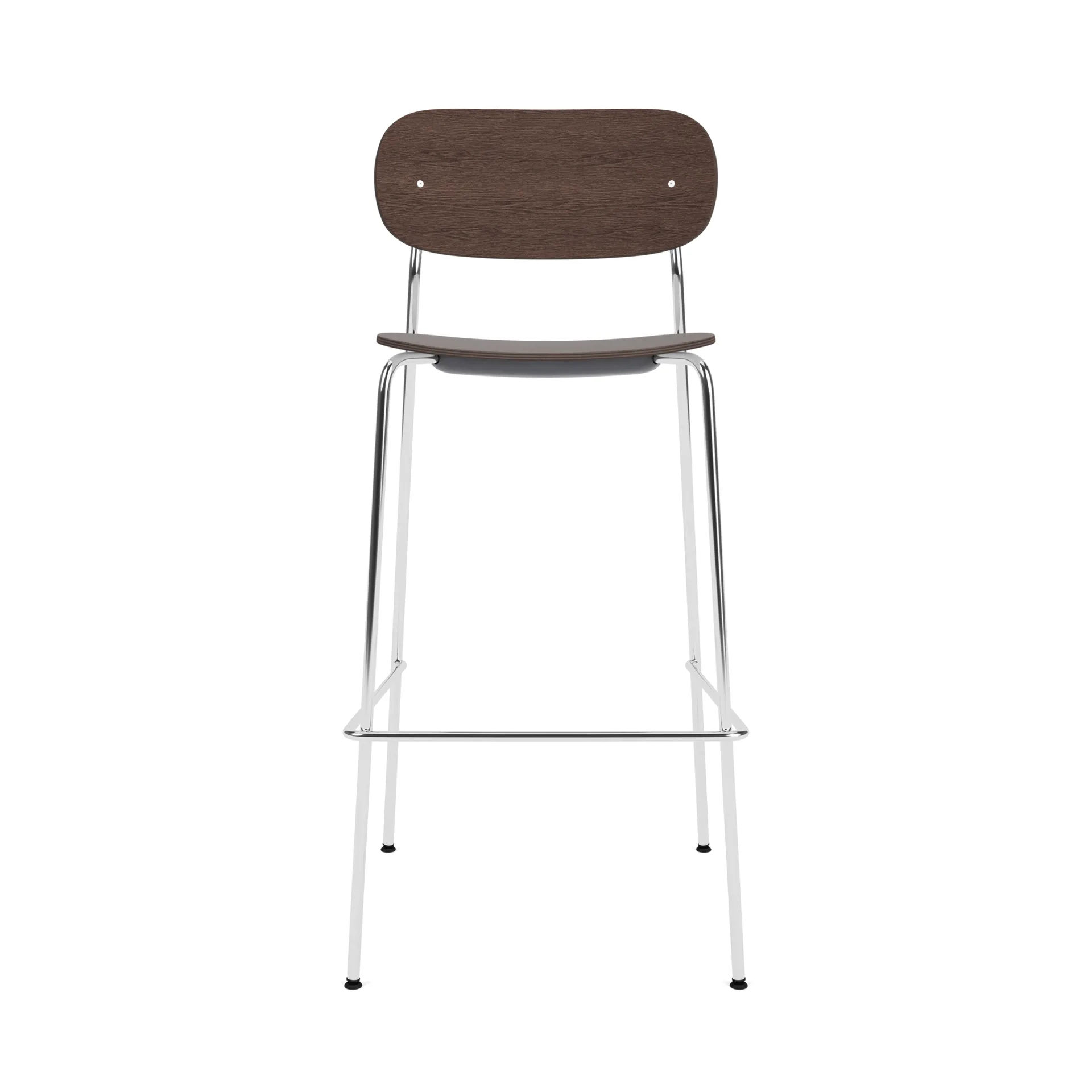 Co Bar Chair barstol, Mørkbejdset eg-kromateret stål, 75 cm Audo Copenhagen