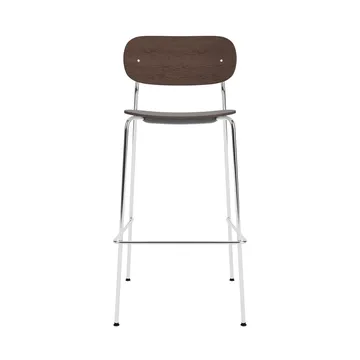 Co Bar Chair barstol - Mørkbejdset eg-kromateret stål, 75 cm - Audo Copenhagen