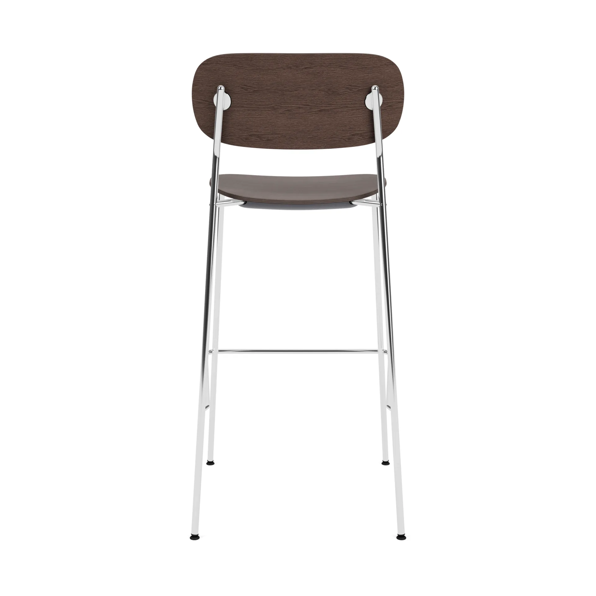 Co Bar Chair barstol, Mørkbejdset eg-kromateret stål, 75 cm Audo Copenhagen