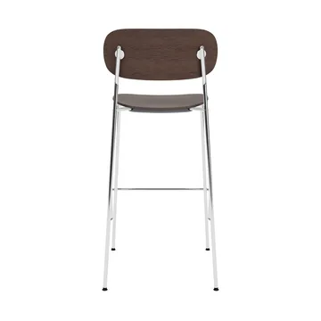 Co Bar Chair barstol - Mørkbejdset eg-kromateret stål, 75 cm - Audo Copenhagen