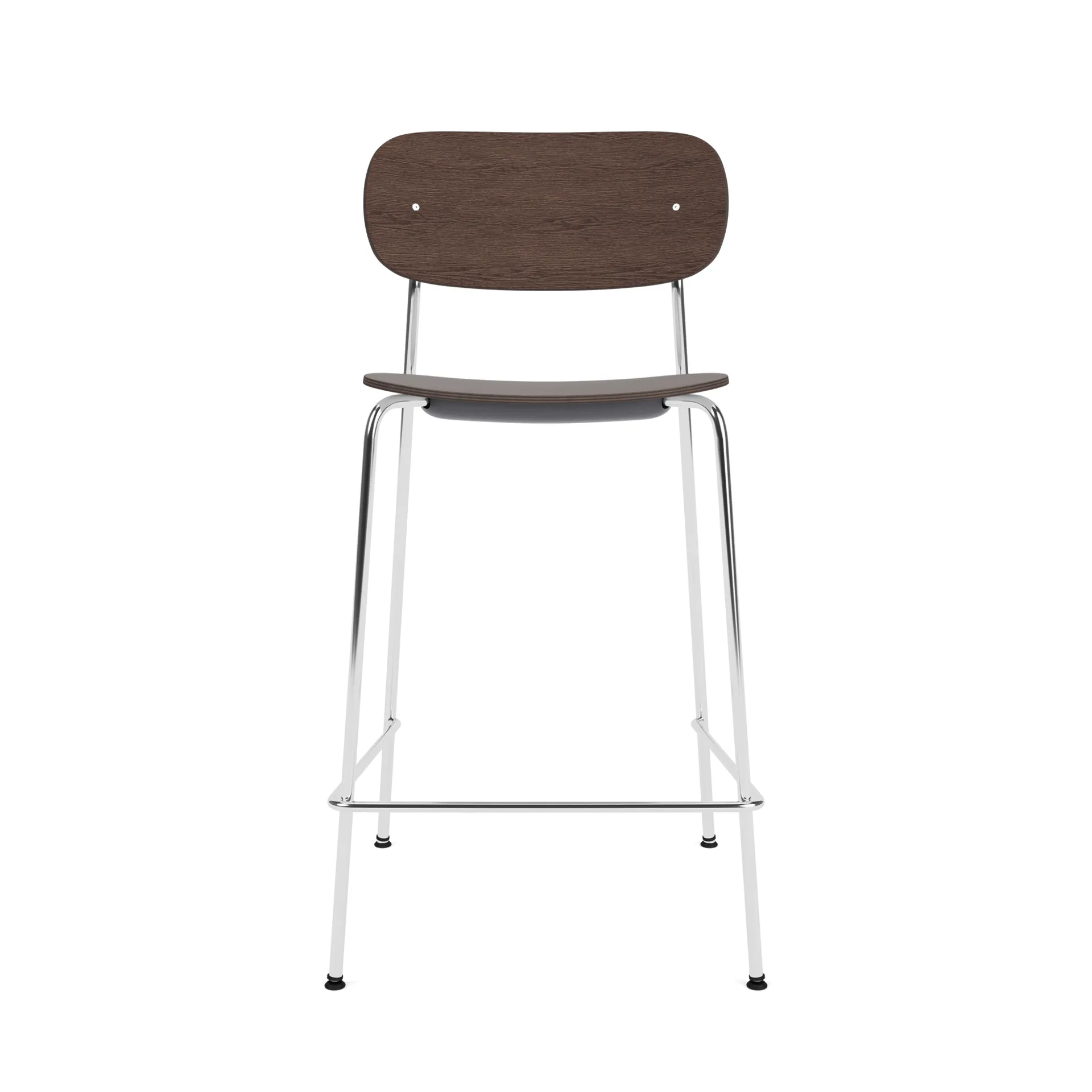 Co Bar Chair barstol, Mørkbejset eg-kromateret stål, 65 cm Audo Copenhagen